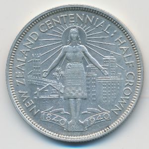 Новая Зеландия, 1/2 кроны (1940 г.)