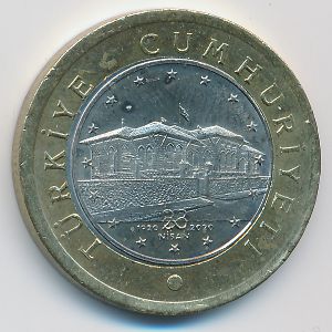 Турция, 1 лира (2020 г.)
