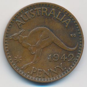 Австралия, 1 пенни (1942 г.)