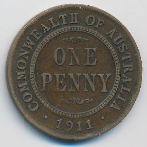 Австралия, 1 пенни (1911 г.)