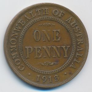 Австралия, 1 пенни (1913 г.)