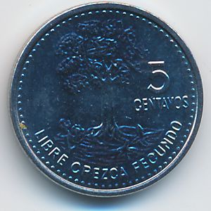 Гватемала, 5 сентаво (2012 г.)