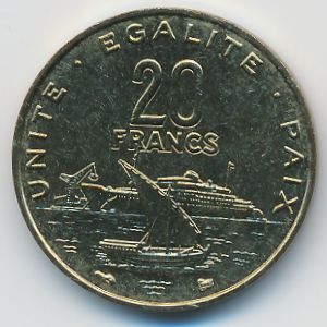 Джибути, 20 франков (1996 г.)