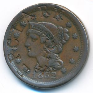 США, 1 цент (1852 г.)