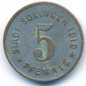 Золинген., 5 пфеннигов (1919 г.)