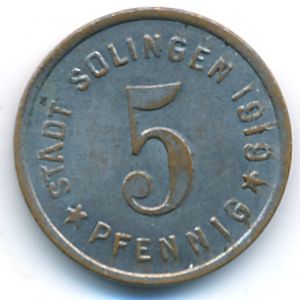 Золинген., 5 пфеннигов (1919 г.)