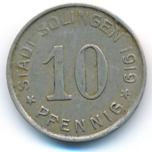 Золинген., 10 пфеннигов (1919 г.)