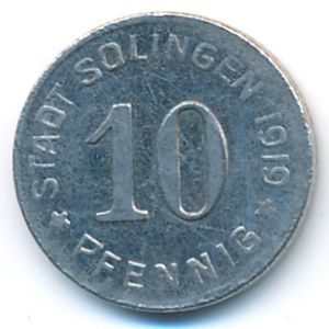 Золинген., 10 пфеннигов (1919 г.)