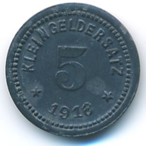 Кверфурт., 5 пфеннигов (1918 г.)
