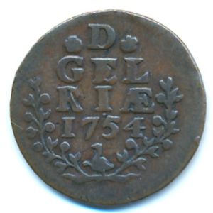 Гелдерланд, 1 дуит (1754 г.)