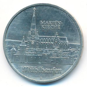 ГДР, 5 марок (1989 г.)