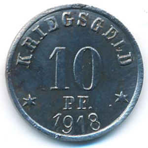 Грюнберг., 10 пфеннигов (1918 г.)
