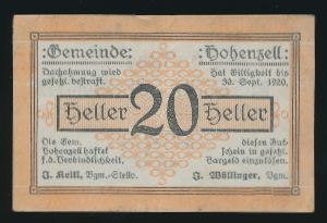 Нотгельды Австрии, 20 геллеров (1920 г.)