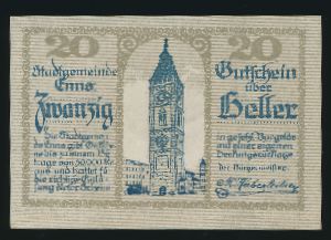 Нотгельды Австрии, 20 геллеров (1920 г.)