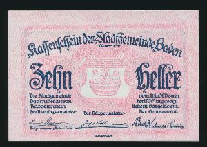 Нотгельды Австрии, 10 геллеров (1920 г.)