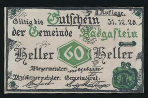 Нотгельды Австрии, 60 геллеров (1920 г.)