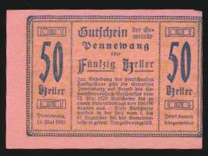 Нотгельды Австрии, 50 геллеров (1920 г.)