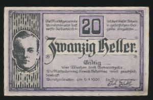 Нотгельды Австрии, 20 геллеров (1920 г.)