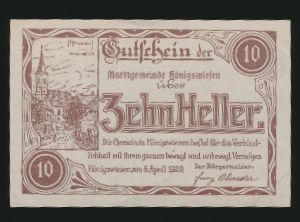 Нотгельды Австрии, 10 геллеров (1921 г.)