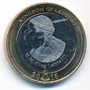 Лесото, 5 малоти (2016 г.)