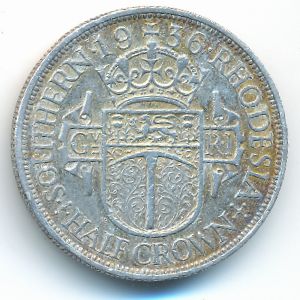 Южная Родезия, 1/2 кроны (1936 г.)