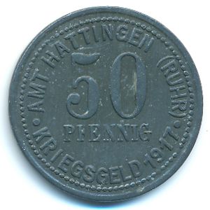 Хаттинген., 50 пфеннигов (1917 г.)
