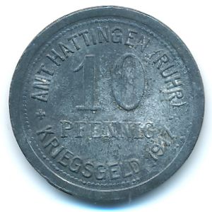 Хаттинген., 10 пфеннигов (1917 г.)