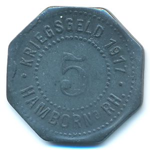 Хамборн., 5 пфеннигов (1917 г.)