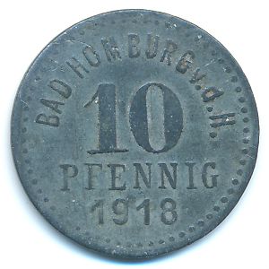 Хомбург., 10 пфеннигов (1918 г.)