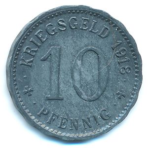 Хаген., 10 пфеннигов (1918 г.)