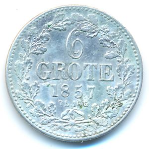 Бремен, 6 грот (1857 г.)
