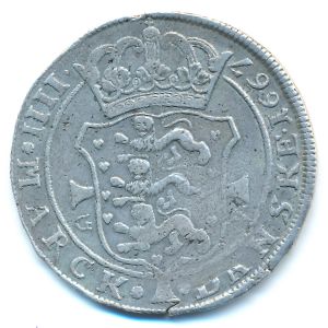 Дания, 4 марки (1667 г.)