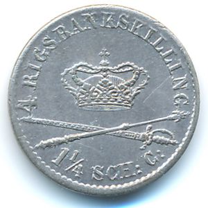 Дания, 1 1/4 скиллинга (1871 г.)