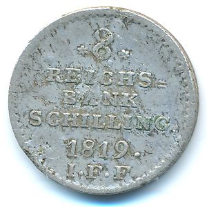 Дания, 8 ригсбанкскиллингов (1812 г.)