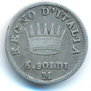 Италия, 5 сольдо (1813 г.)