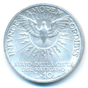 Ватикан, 10 лир (1939 г.)