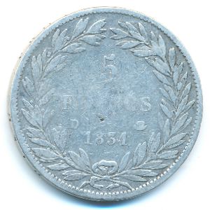Франция, 5 франков (1831 г.)