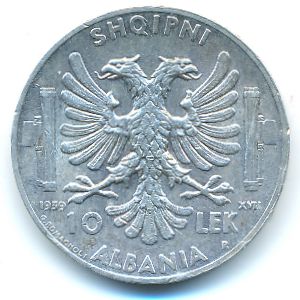 Албания, 10 лек (1939 г.)