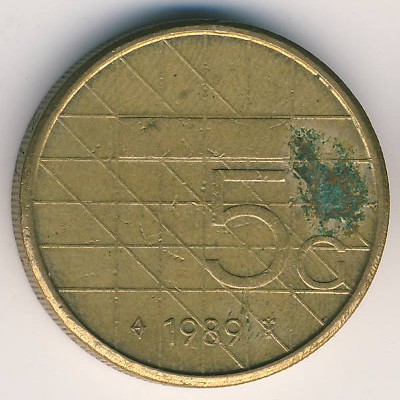 Нидерланды, 5 гульденов (1989 г.)