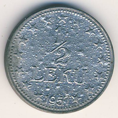 Албания, 1/2 лека (1957 г.)