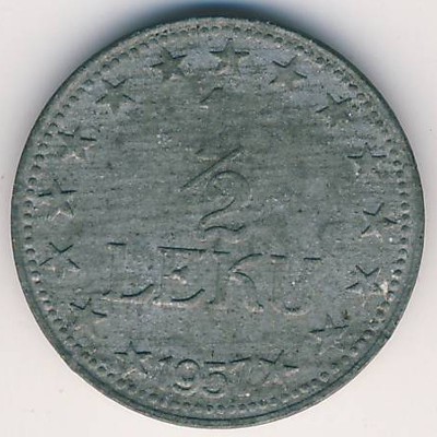 Албания, 1/2 лека (1957 г.)