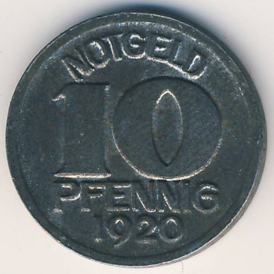 Галле., 10 пфеннигов (1920 г.)