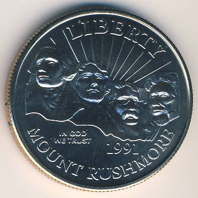 USA, 1/2 dollar, 1991