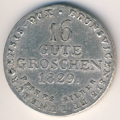 Ганновер, 16 гуте-грошей (1829 г.)