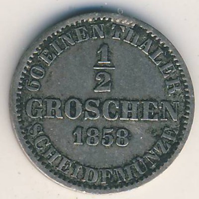 Ганновер, 1/2 гроша (1858 г.)