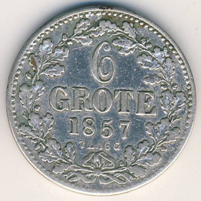 Бремен, 6 грот (1857 г.)