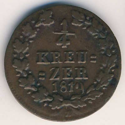 Нассау, 1/4 крейцера (1819 г.)
