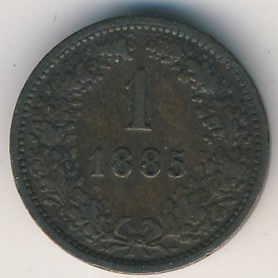 Австрия, 1 крейцер (1885 г.)