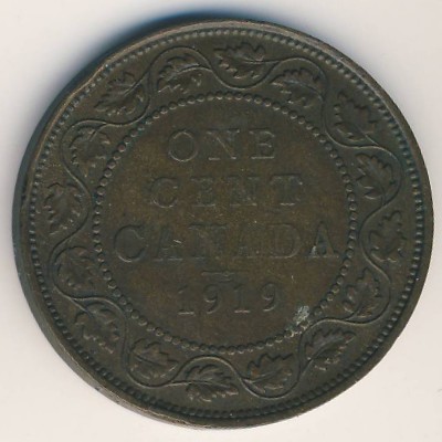 Канада, 1 цент (1919 г.)