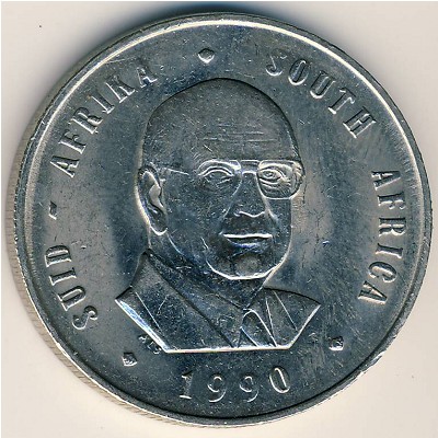 South Africa, 1 rand, 1990
